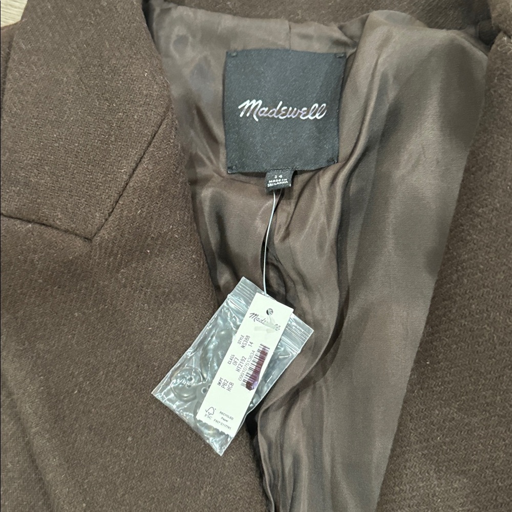 Madewell Blazer Coat in Insuluxe Fabric NWT NS388 $328 retail - Picture 5 of 7